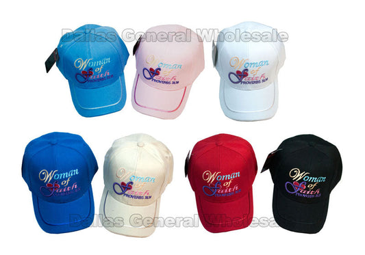 Bulk Buy "Woman of Faith" Casual Baseball Caps Wholesale