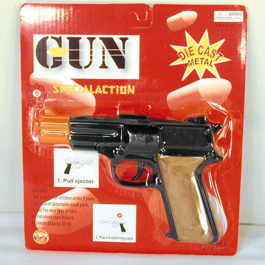 Wholesale 45 MAGNUM DIECAST 8 SHOT CAP GUN (sold by the piece )