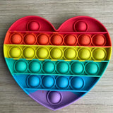 Rainbow Heart Pop It Toy
