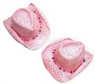 Wholesale PINK COLOR WOVEN COWBOY HATS (Sold by the piece) *- CLOSEOUT NOW $ 5 EA