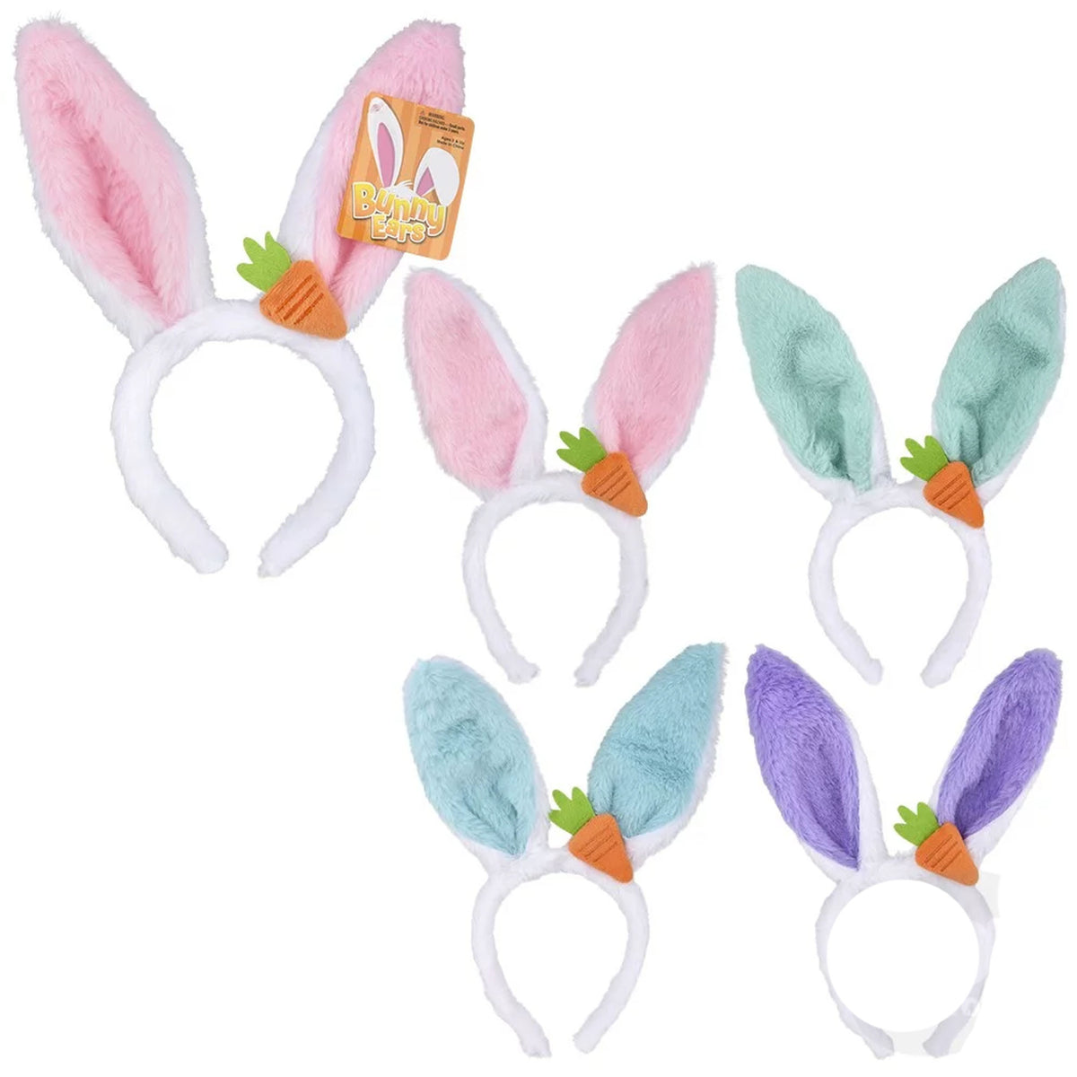 Bunny Ears Soft Plush Toy {Sold By DZ= $27.00}