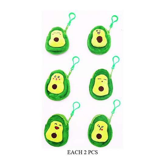Avocado Printed Stylish Coin Purse Keychains (Sold by DZ=$23.88)
