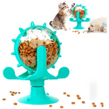 2808GP Dog Puzzle Toys Interactive Cat Slow Feeder Windmill Treat Dispensing Dog Toys with Powerful Suction Cup Cat Dog Treat Toy