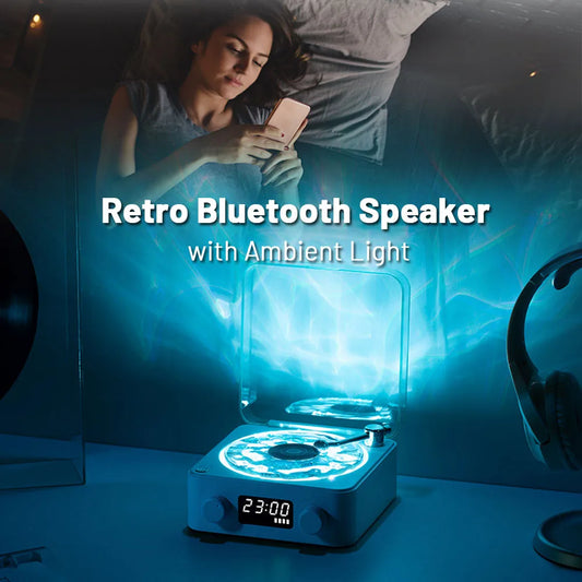 Mini Retro Portable Bluetooth Speaker Subwoofer with RGB Light