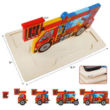 Transportation Stocking Stuffer Wooden Puzzles Kids Toy