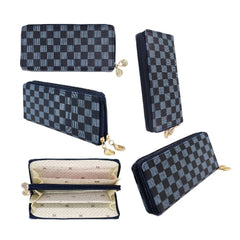 New Stylish Printed Check Premium Quality Leather Wallet/ Clutch Purse For Women's
