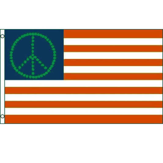 USA Peace Pot Flag - 3' x 5' - Promote Peace and Cannabis Advocacy