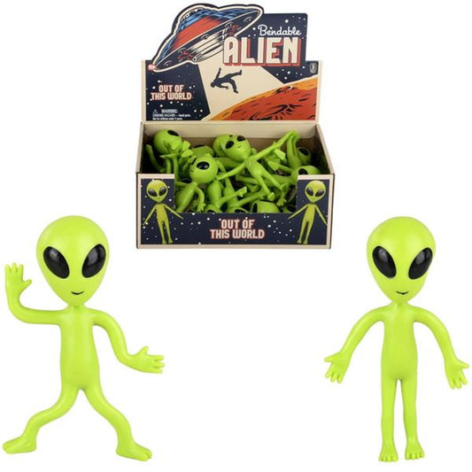 Wholesale New Standing Alien Bendable Rubber Toy for Kids & Toddlers (MOQ-24)