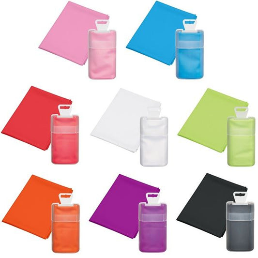 Sport Towel In Plastic Case In Bulk- Assorted