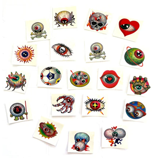 Wholesale Mini Tattoos Eyeball Assortment - Edgy and Expressive Body Art (Sold By The Gross - 144 Piece)