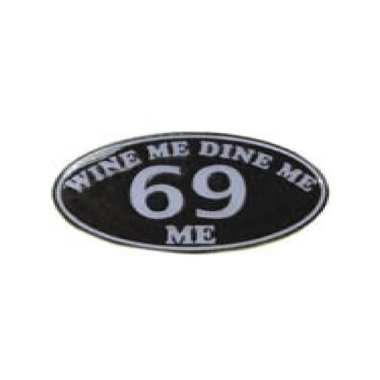 Wholesale "Wine Me Dine Me" Message Printed Jacket Pin - Stylish Accessories