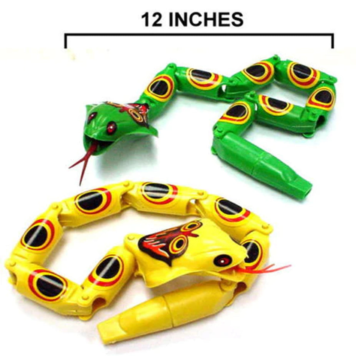 Wholesale Assorted Plastic Moving Fake Cobra Snake Along with Multiple Colors (Sold by the dozen)