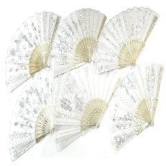 Handmade Flower Printed Folding Fans