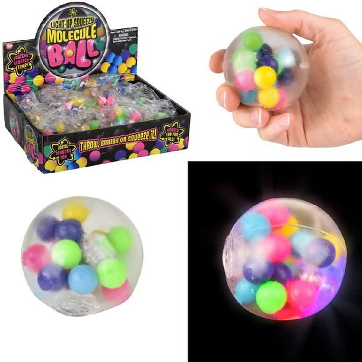 Squeezy Molecule Ball kids Toys In Bulk- Assorted