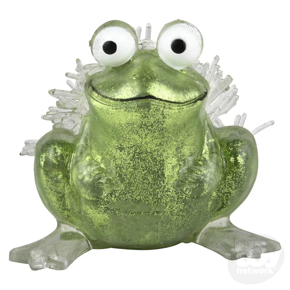 Experience Playful with Metallic Frog Squish Puffer Kids Toy