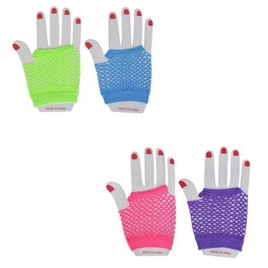 Fishnet Neon Wrist Gloves (Sold by dozen)
