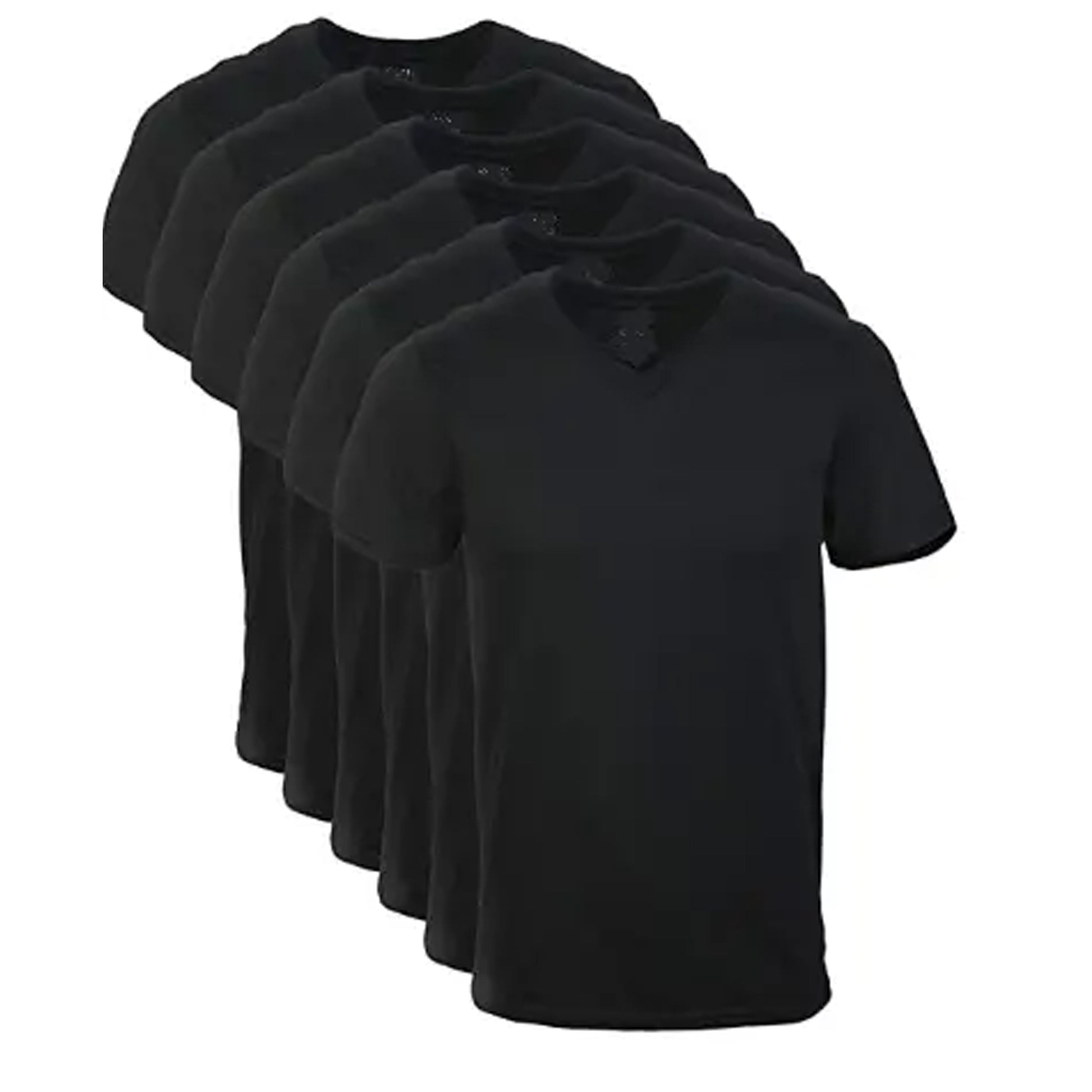 Multipack 100% Cotton Machine Wash Men's V-Neck T-Shirts in Fashion
