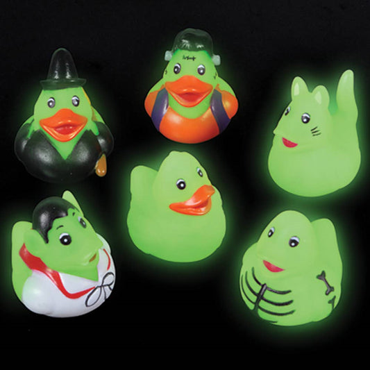 Halloween Glow-In-The-Dark Mini Rubber Duckies (24Pcs= $18.99)
