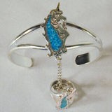 Wholesale New Fancy Unicorn Cuff Bracelet with Ring on Chain