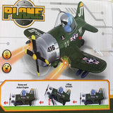 Solid 6.5 inch Bump & Go Pilot Aviator Military Jet With Lights & Sound