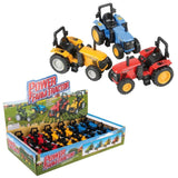 4" DIE-CAST PULL BACK FARM TRACTOR | Assorted (Dozen = $79.99)