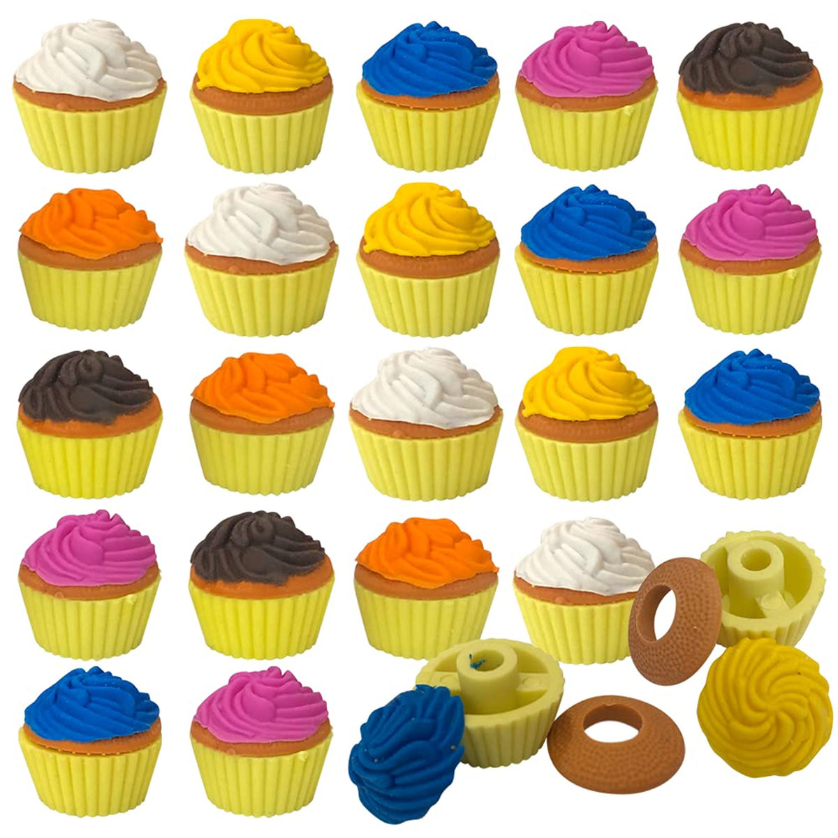Scented Cupcake Erasers For Kids In Bulk- Assorted