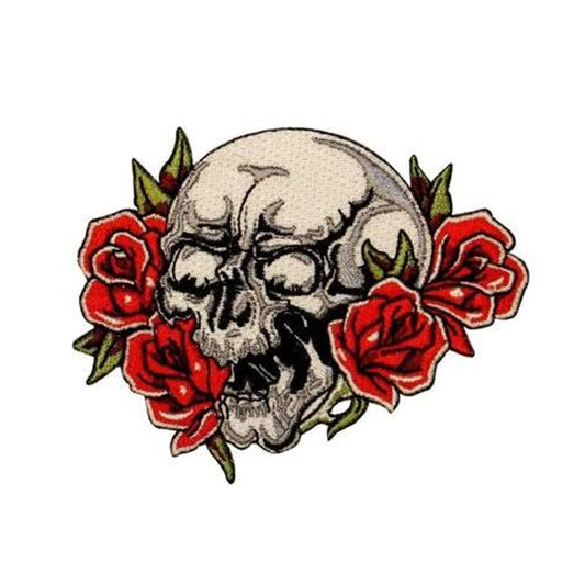 Wholesale 45 Inch Colorful Skull and Roses Cloth Wall Banner / Flag (Sold by the piece)