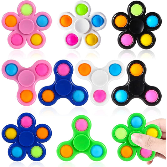 LED Fidget Spinner Light Up Multicolor Flip Spinners For Kids & Adults (Sold By Piece & Dozen)