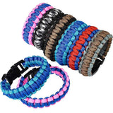 Two-Tone Para corded  Buckle Bracelets In Bulk- Assorted