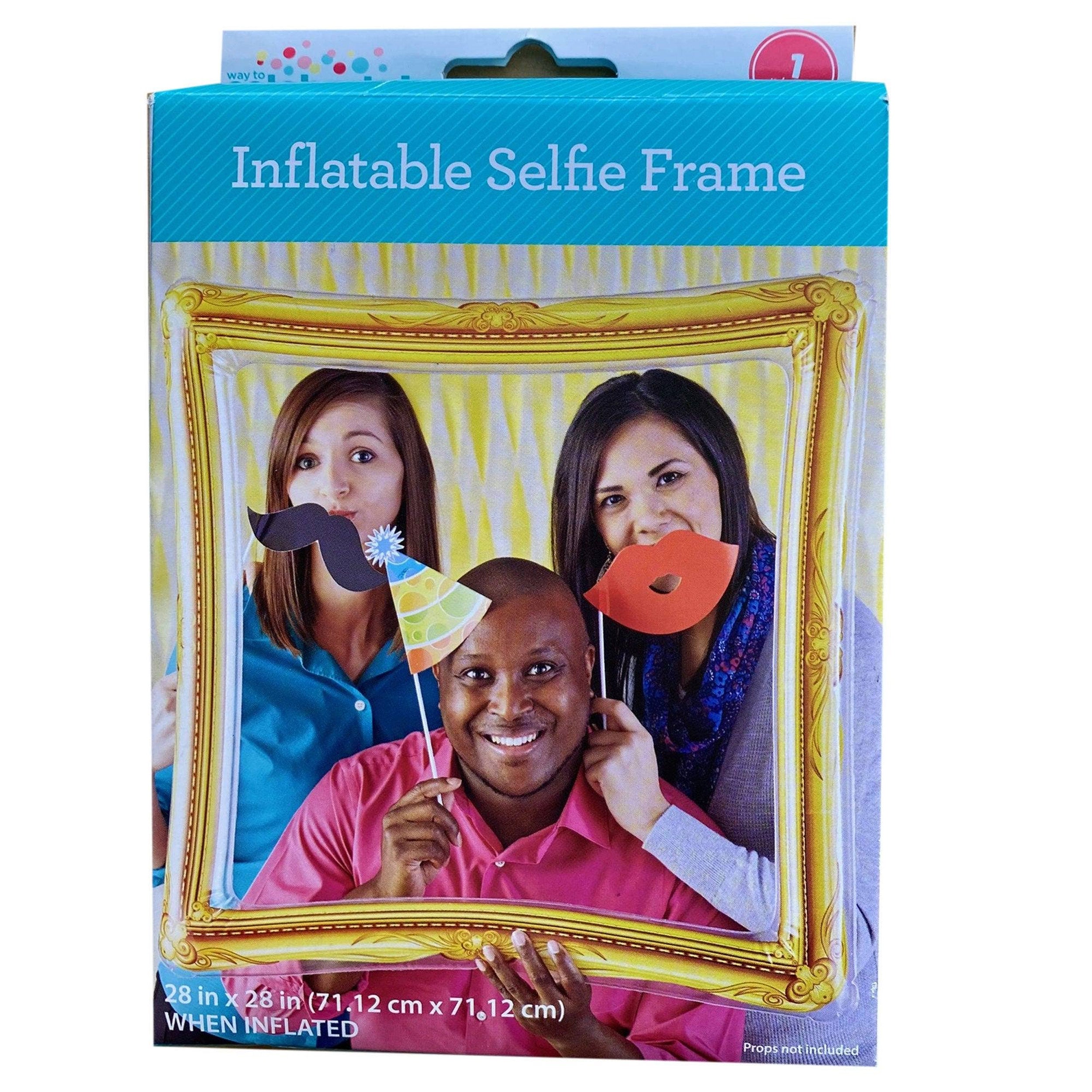 Golden Color Inflatable Selfie Picture Frame For Party- MOQ- 16 Pcs