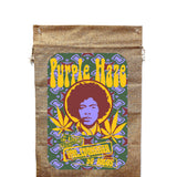 New Purple Haze Marijuana Burlap Bag - Vibrant Cannabis Storage (Sold By Piece)