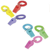 Spiral Whistle  Keychain In Bulk- Assorted