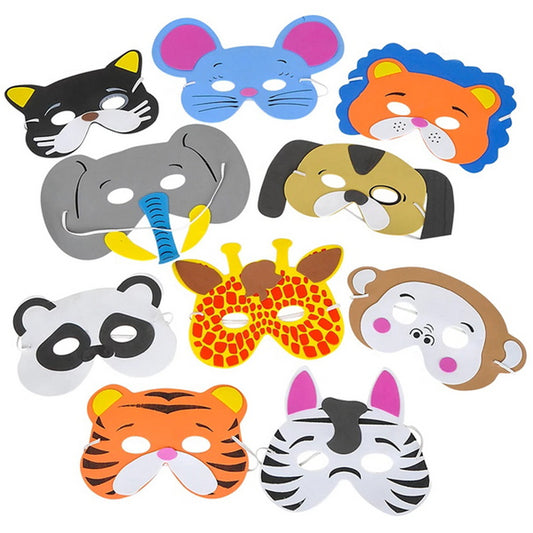 Wholesale Halloween Animal Shaped Foam Mask With Elastic Strap (Sold by DZ)
