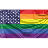 USA Rainbow 3' x 5' Flag - Show Your Pride and Support with High-Quality Decor