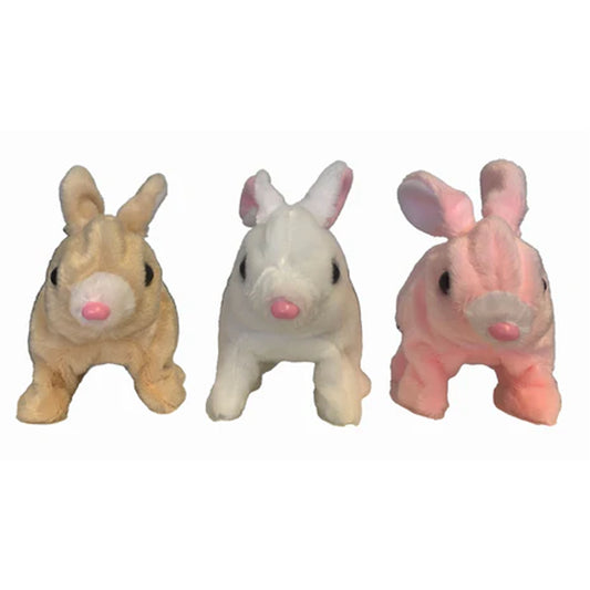 Battery Operated Walking Hopping Bunnies with Sound - Adorable Easter Toy (Sold By Piece)