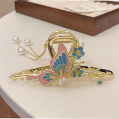Elegant Sparkly Butterfly Pearl Hair Clips & Accessories For Women's