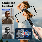 Gimbal Selfie Stick Tripod with Light