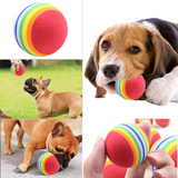 2808GP Colorful Cat Toy Ball Chew Toy Pet Kitten Ball Interactive Bite-resistant Chew Toys For Small Dogs Cleaning Teeth Teeth Grinding