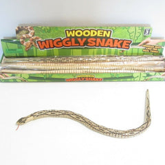 Wholesale New Realistic 20-Inch" Wooden Wiggle Fake Snake (Sold By Piece Or Dozen)