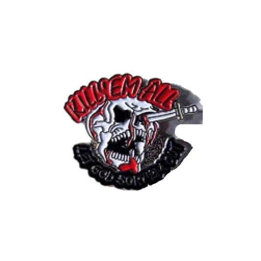 Wholesale Kill Em All Message Printed Death Evil Skull Jacket Pin