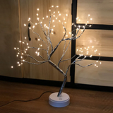 0709BA USB Bonsai Lamp Gypsophila Christmas Tree Night Light Touch Copper Wire Table Lamp For Room Desk Holiday Lighting Party Decor