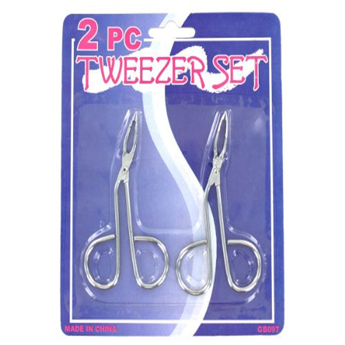 Cosmetic 2 Pcs/ Pack Eyebrow Tweezers Set Makeup Tools- MOQ- 36 Pcs