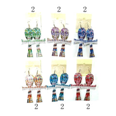Wood Cross Dangle Earrings (1 Dozen=$14.99)