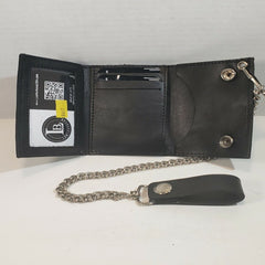 Medium Leather Wallet W/chain