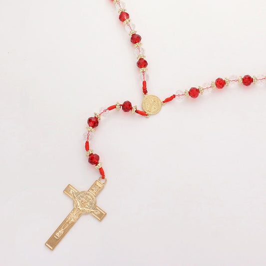 Crucifix Pendant Beaded Y Rosary Cross Necklaces (Sold by DZ=$59.88)