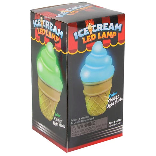 5.5" Ice Cream Cone Led Tap Lamp