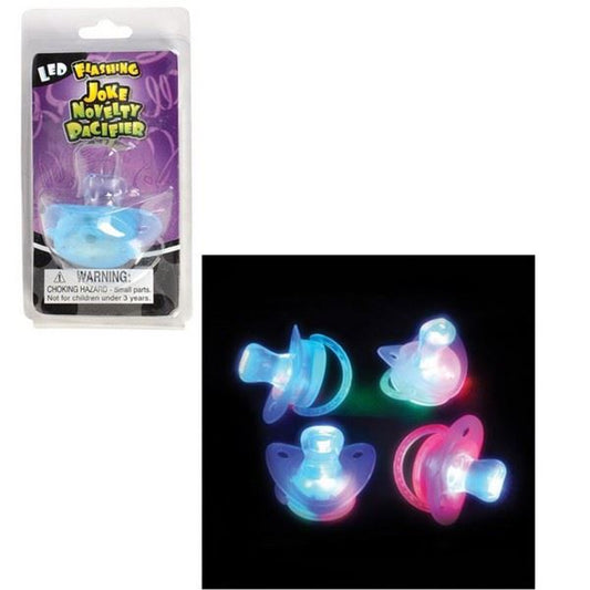 Flashing Rave Binkies Light Up LED Pacifier Toy In Bulk- Assorted
