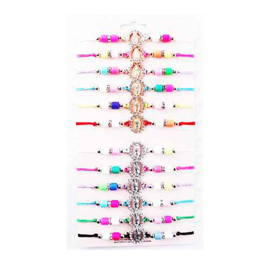 Religious Virgin Mary Accented Adjustable Bracelets (Sold by DZ=$23.88)