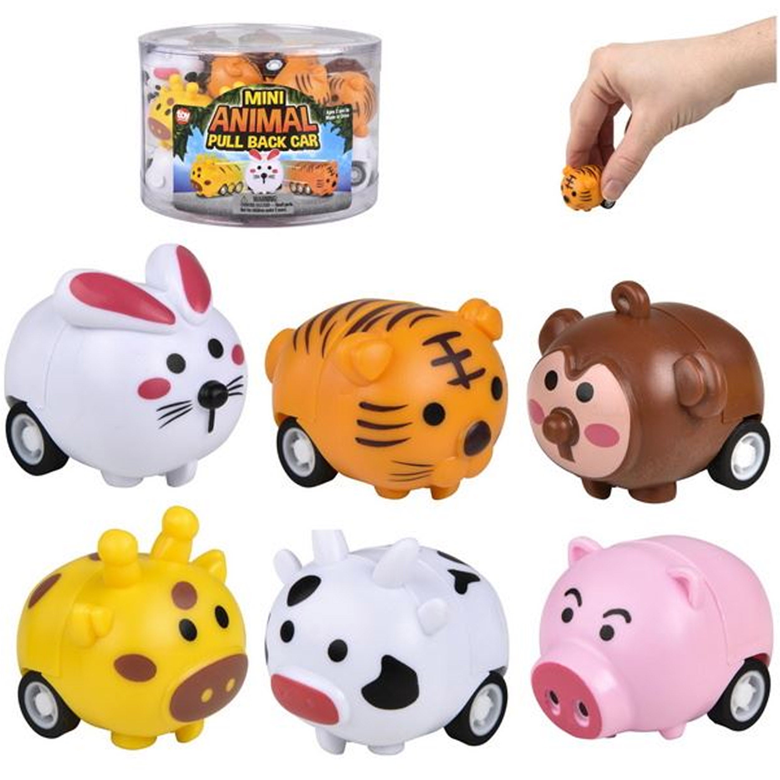 Mini Animal Pull Back Car kids toys (2 Dozen=$16.99)