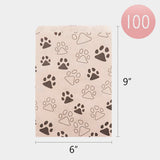 Paw Patterned Treat Paper Bag Set (100 pcs/set=$39.00)